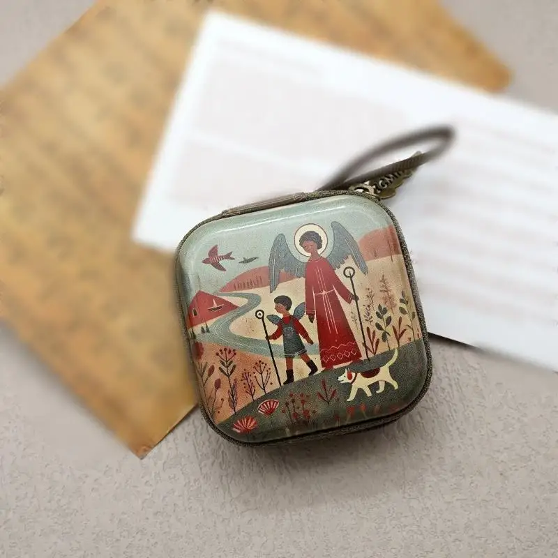 حقيبة عملات مربعة عملية ذات طابع كرتوني، مقصورة آمنة بسحابات، مقاومة للاهتراء، حجم صغير للحمل اليومي و20CA #5