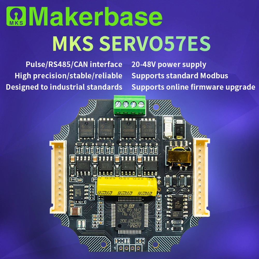 Makerbase MKS SERVO57ES PCBA NEMA23 closed loop stepper motor Driver CNC 3d printer for Gen_L FOC quiet and efficient