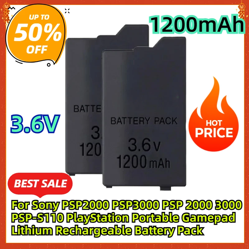 

For Sony PSP2000 PSP3000 PSP 2000 3000 PSP-S110 PlayStation Portable Gamepad 1200mAh 3.6V Lithium Rechargeable Battery Pack