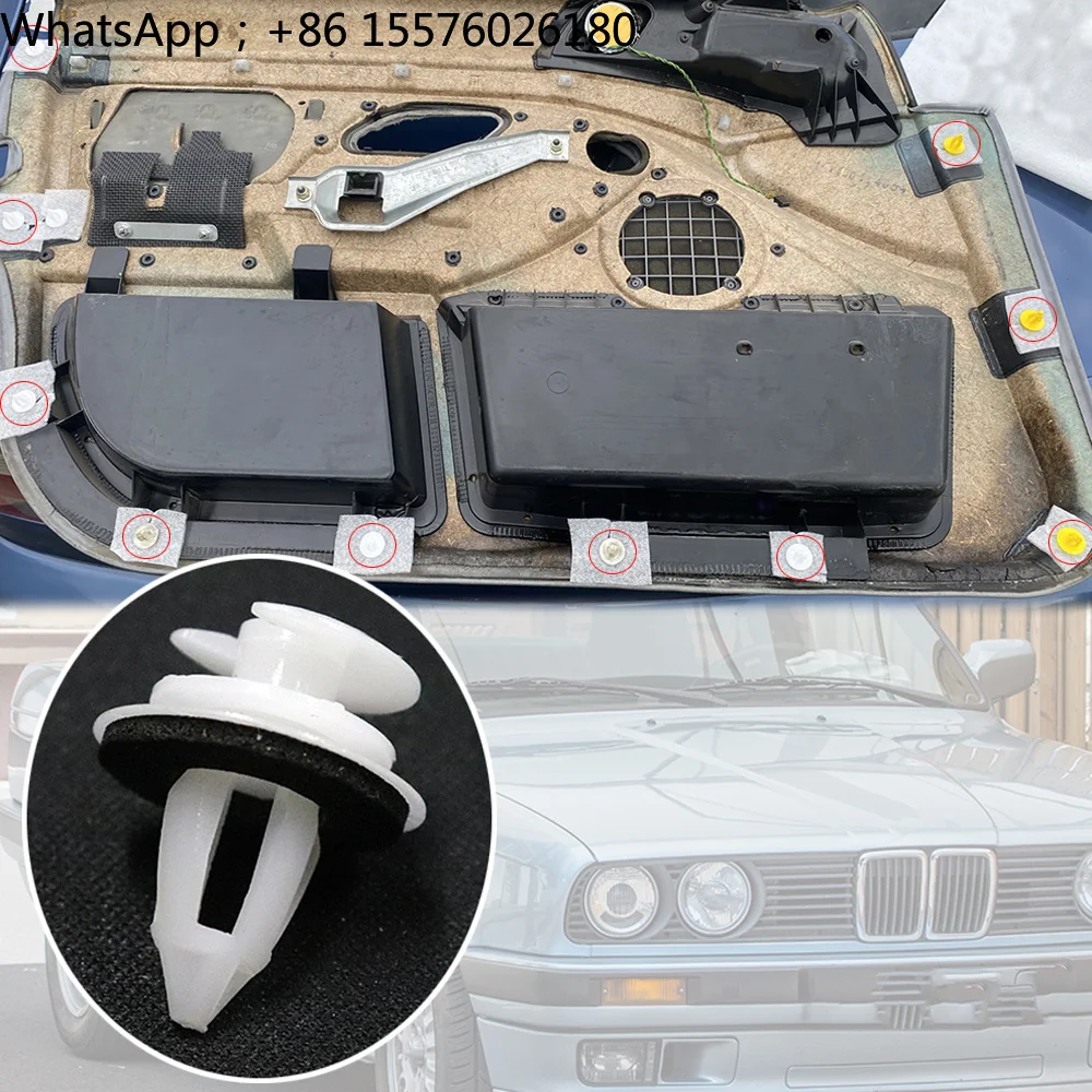 10Pcs For BMW E30 1982 - 1988 1989 1990 1991 1992 1993 1994 315 316i 318i 320is 324d 325e M3 Door Panel Card Trim Rivet Clips