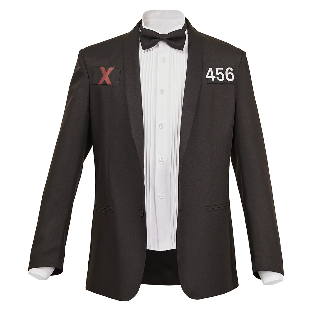 رقم 456 فانتازيا سيونغ أزياء جي هون التأثيرية للرجال البالغين سترة سوداء ملابس معطف قميص بدلة تنكرية لحفلات الهالوين #2