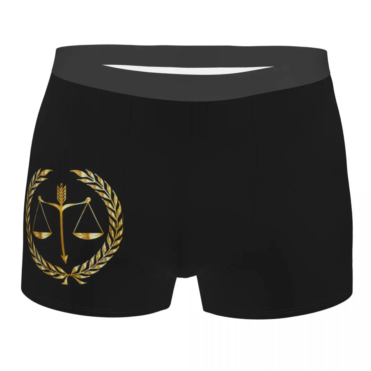 

Custom Law Golden Scales Of Justice Boxer Shorts 3D Printed Lawyer Legal Party Gift Underwear Panties Briefs Soft Underpants