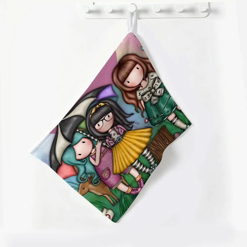 Santoro Gorjuss Polyester Cotton Hand Wiping Towel with Hanging Loop, Lightweight for Home and Commercial Use