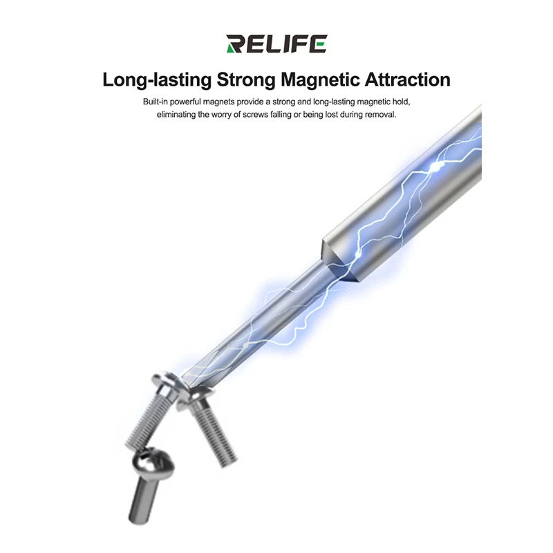 Destornillador de cabeza de cohete RELIFE RL-717, broca de acero S2 extra dura, fuerte adsorción magnética, destornillador de reparación de desmontaje de precisión