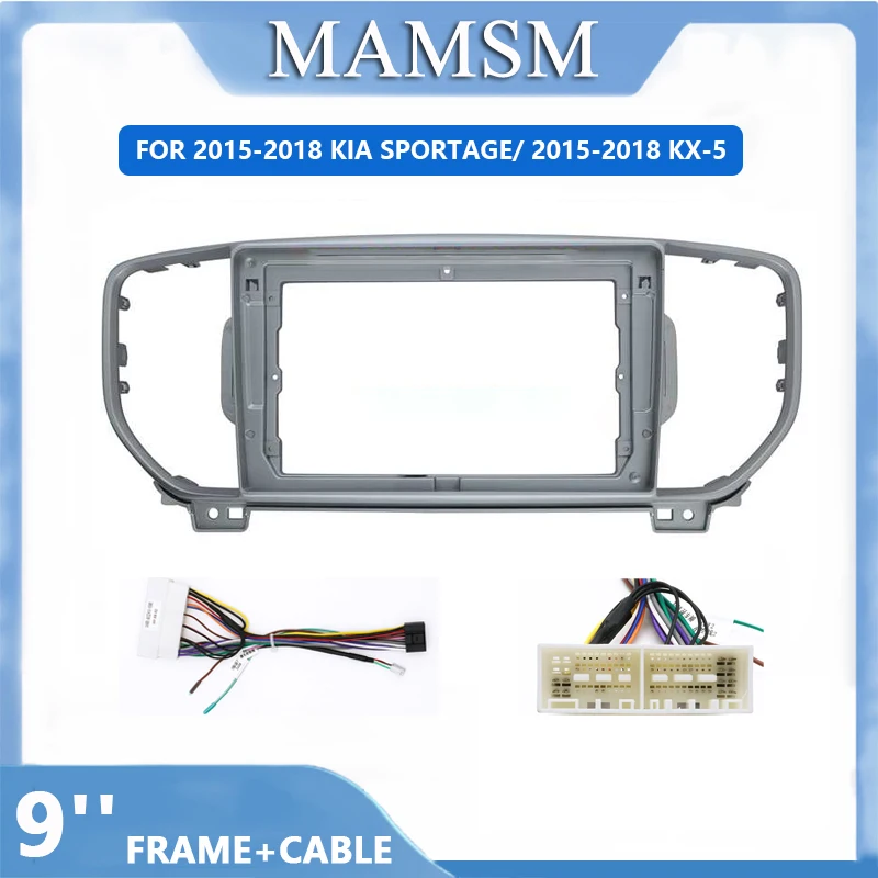 

9 inch Car Radio Frame Kit For 2015-2018 KIA SPORTAGE/KX-5 Auto Stereo Panel Mounting Bezel Faceplate Center Console Fascia