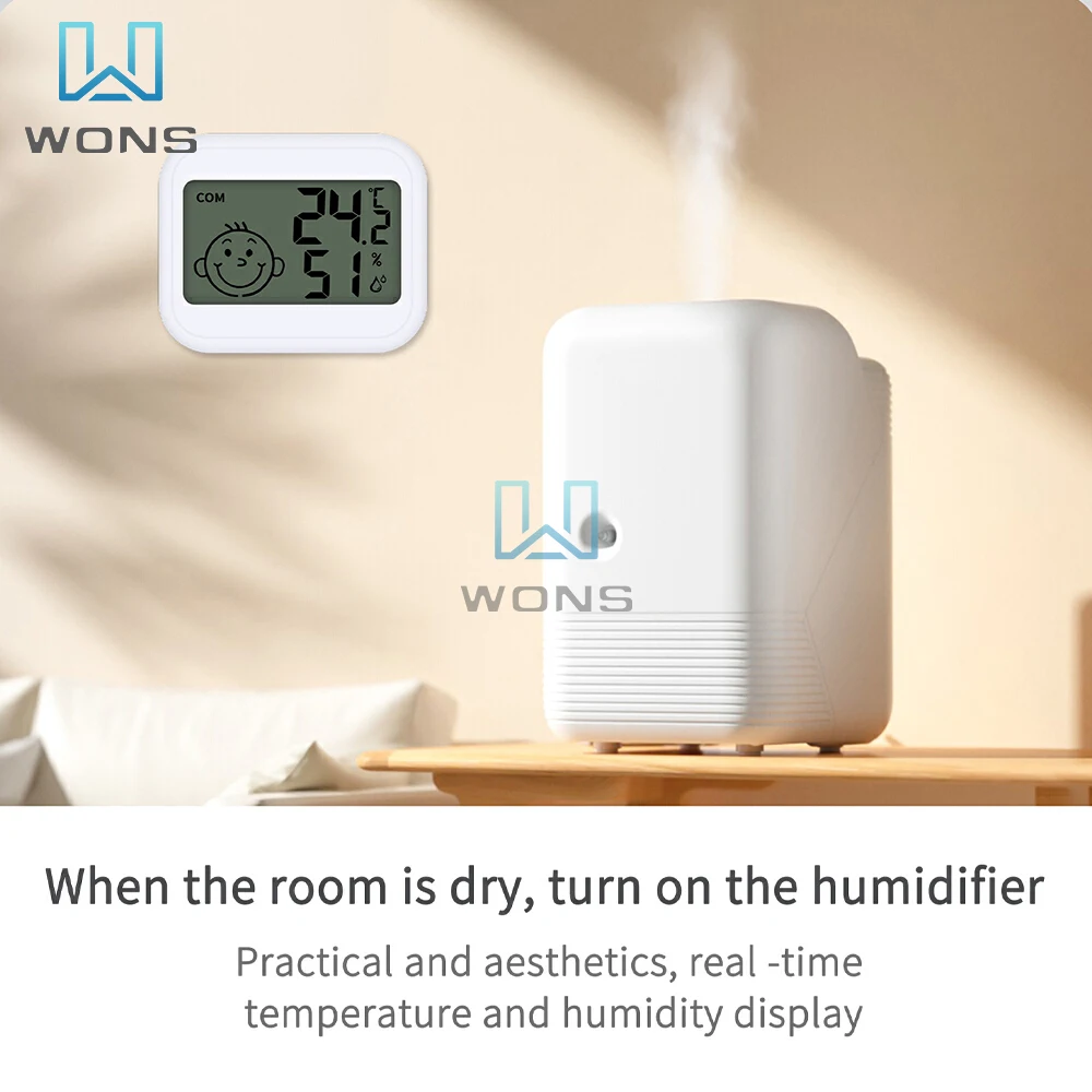 Mini LCD Digital Thermometer Hygrometer Electronic Temperature Humidity Meter Sensor Gauge Weather Station for Home -50~+50℃