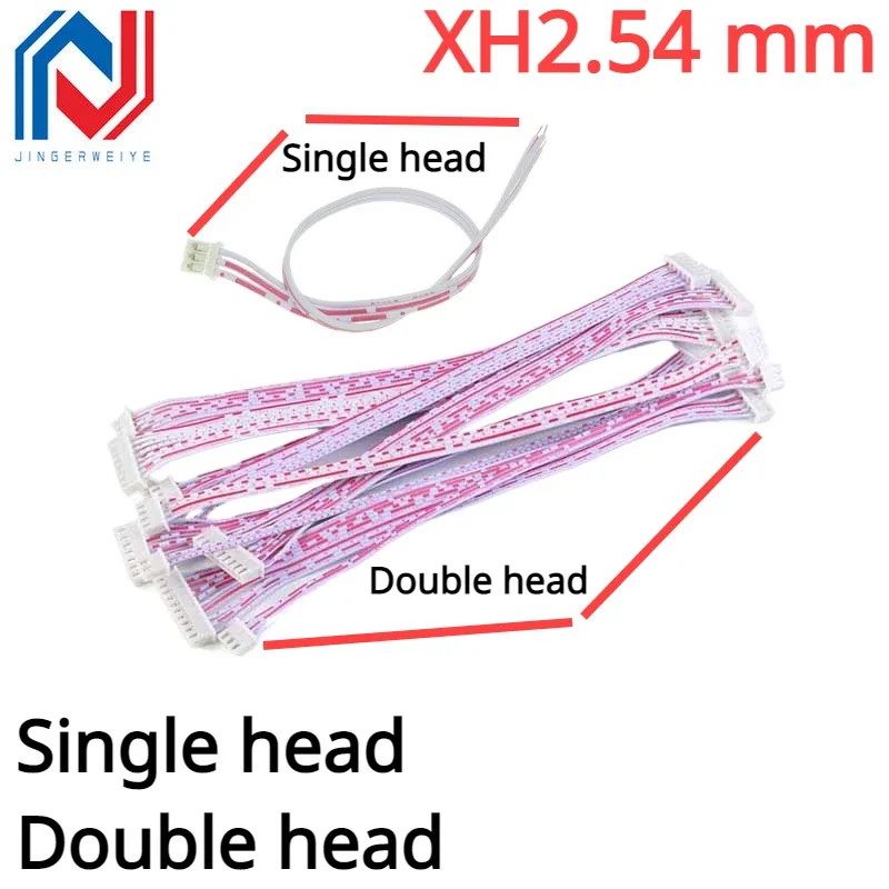 10PCS JST XH2.54 XH 2.54mm Single/Double Head Wire Cable Connector 2P/3/4/5/6/7/8/9/10P12 Pin Pitch Red Blue Male Female Plug