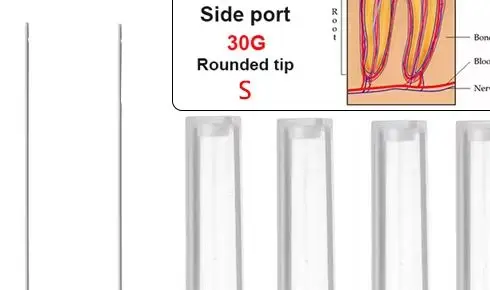 

100 шт., стоматологический игольчатый наконечник, эндодонтический шприц с боковым отверстием, закрытый конец для мытья и очистки корневых каналов, эндодонтические инструменты