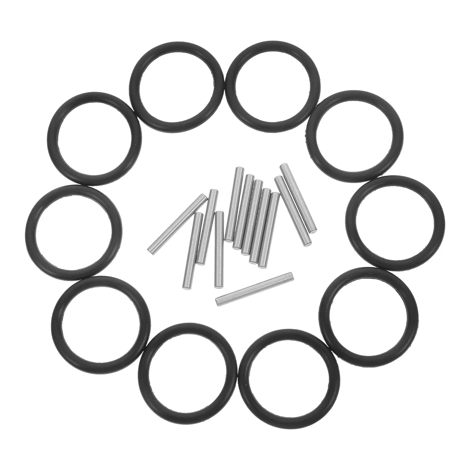 10Sets Drill Wrench Rubber Rings and Impact Socket Pins Set O Rings for Electric Impact Drivers Heavy Duty Sealing Durability