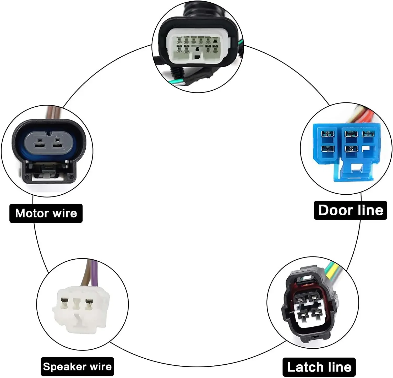 56051694AA 56051931AA 高品質プラスチック製リアドア配線ハーネス 2004-2010年式 ダッジ ラム 1500 2500 3500 4500 5500 DH-1066用
