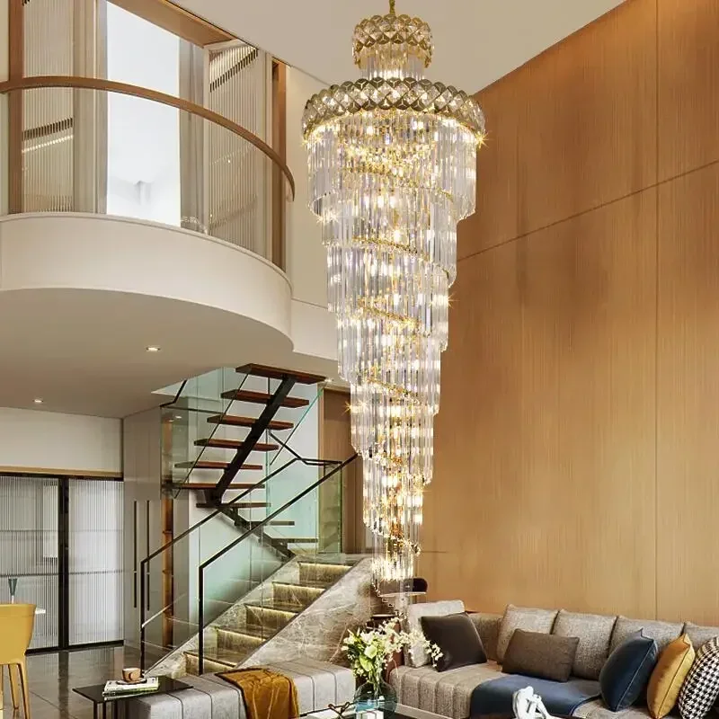

2025 New Chandelier Led Pendant Lamp Modern Art Deco Large Pendant Luxury Exquisite K9 Crysta Lighting For Living Room