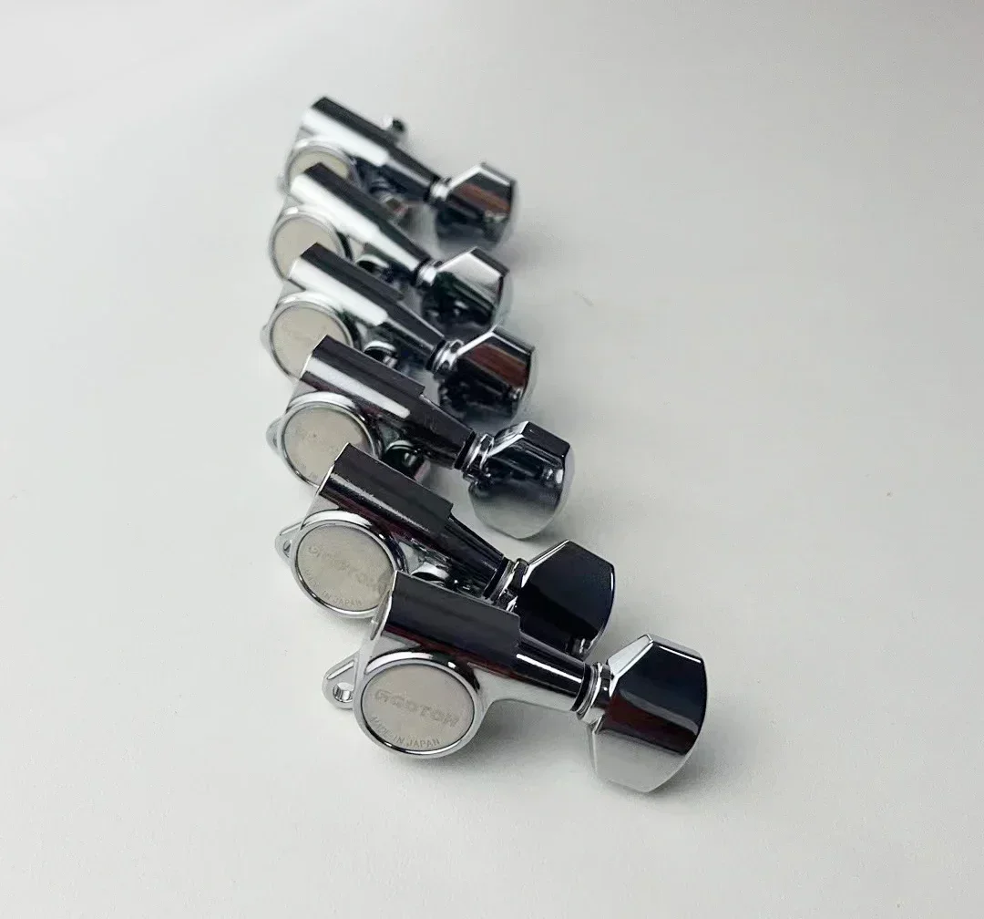 GOTOH SG381-07 6 In-Line Guitar Tuning Pegs, Chrome Sealed Tuners with 16:1 Gear Ratio for Electric Guitar