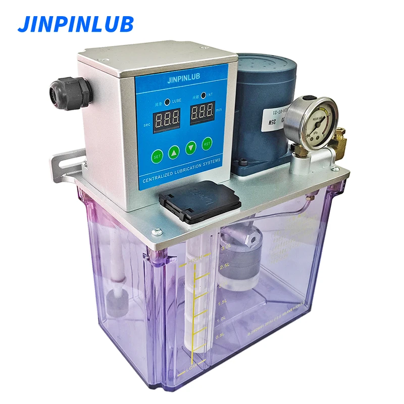 JINPINLUB JMT3 3L positive displacement electric oil lubrication pump with timer for volumetric lubrication system