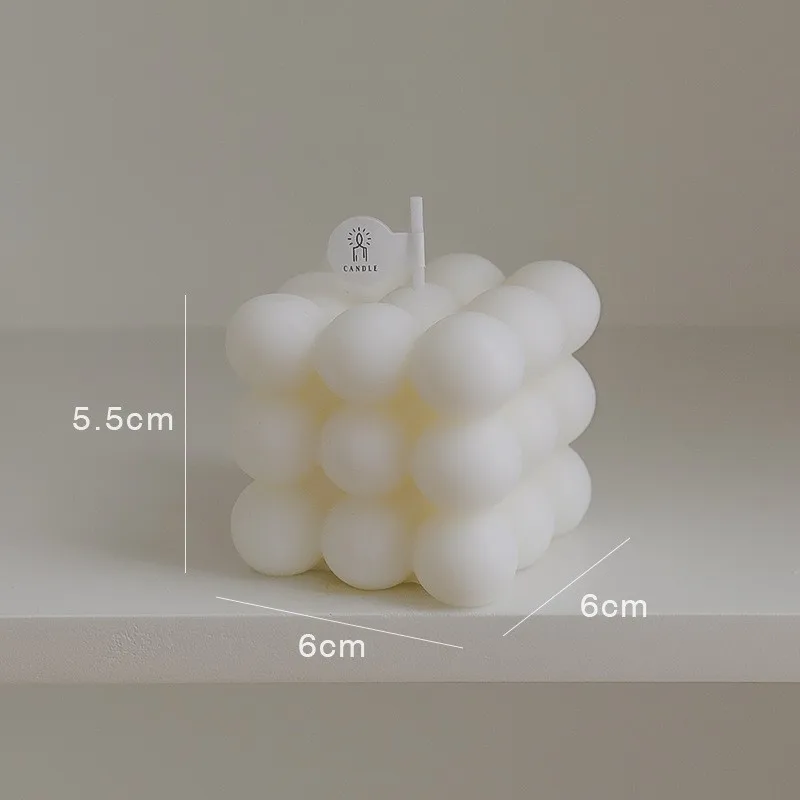 

Big Bubble Cube Aromatherapy Candle - Soy Wax Scented Modeling Ornament Creativity Ball Gift Decoration Tool for Home