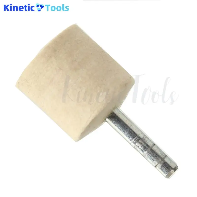 Wool Felt Mounted Polishing Buffing Wheel 6mm Shank for Grinder Drill Rotary Tools Grit 30mm