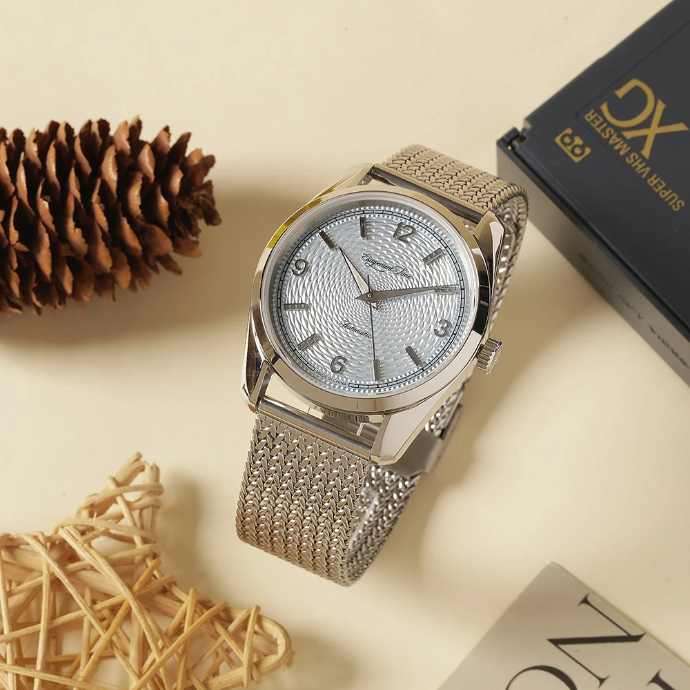 【Escapement Time】Automatic Mechanical Watch Miyota 8315 Light blue dial Sapphire 60 hours of power