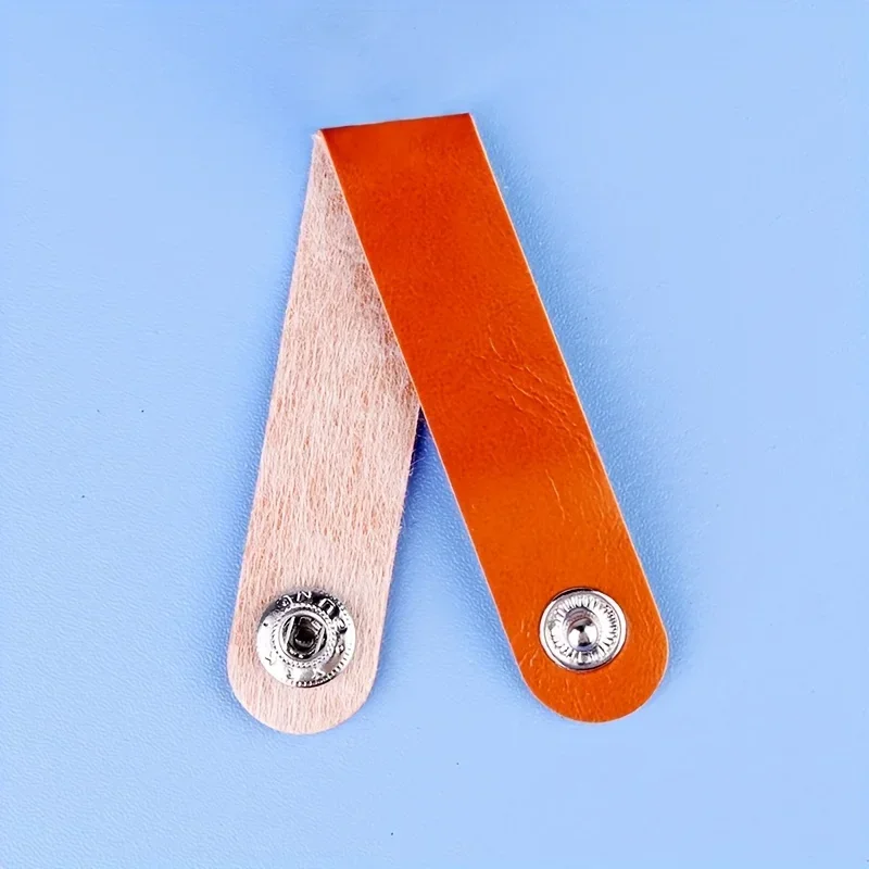 10 Stück Kunstleder-Kabelbinder für Datenkabel und Kopfhörerkabel, ohne Batterie, für Kabel – Detail 8