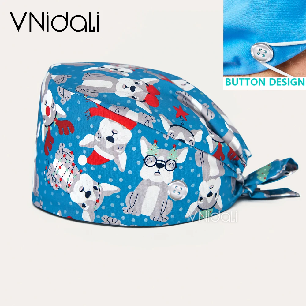 Christmas surgery cap health service cap clinic Pharmacist work cap hospital scrubs hat Beauty care medical scrubs cap
