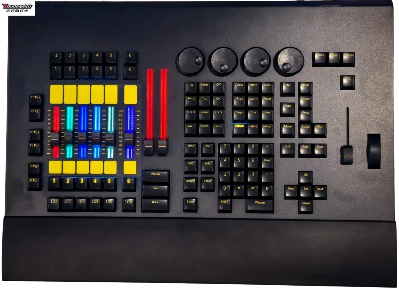 1 piece RGB Backlight Electric Push Rod Crack 256 Domains Professional Stage Light Controller M2 System Command wing Dmx Console