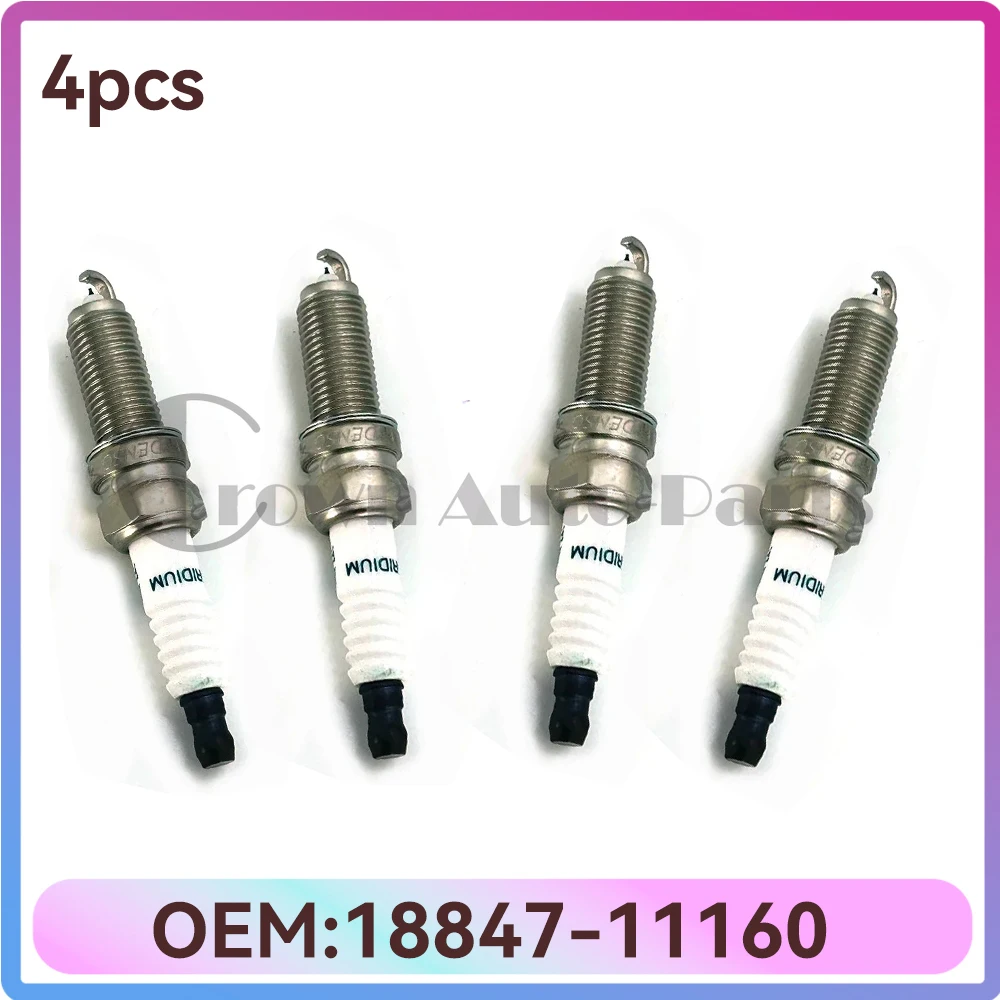 

4Pcs Iridium Spark Plugs 1884711160 for Hyundai kia Santa Fe Sonata Optima Sorento 18847 11160 18847-11160