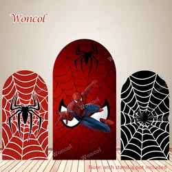 Spider Man Arch Backdrop Spider web Spider Backdrop Spiderman  Birthday Double-Sided Arch Cover Superhero Birthday Party Prop