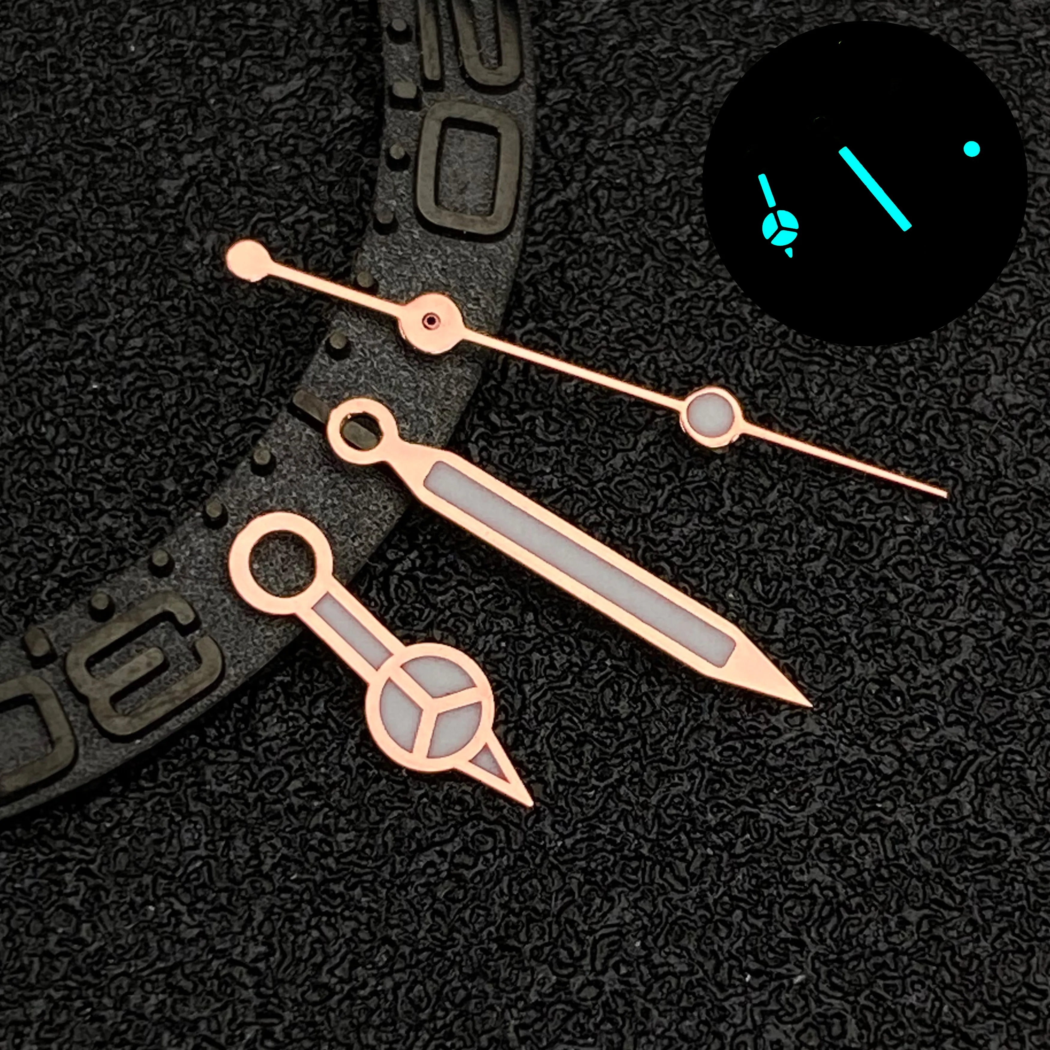 NH35 Мужские дизайнерские стрелки для дайвера BGW9 Ice Blue Luminous Fit NH35 NH36 NH38 4R 7S Аксессуары для стрелок часов с механизмом