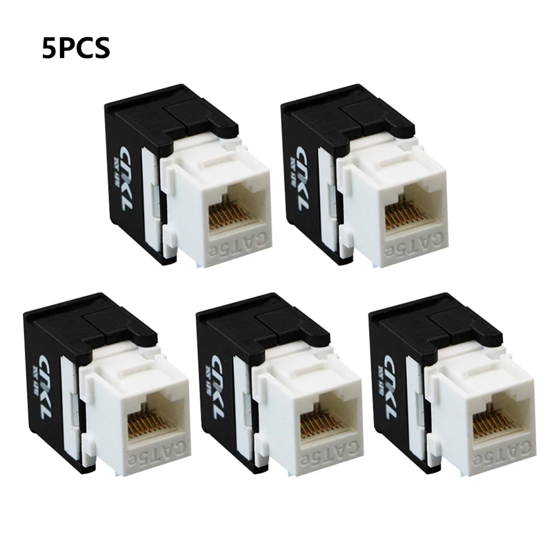 5 pz UTP Cat5E Modulo RJ45 Keystone Jack Cat5E Modulo di Rete Connettore Keystone Per Piastra A Parete Presa Adattatore di Presa Del Computer