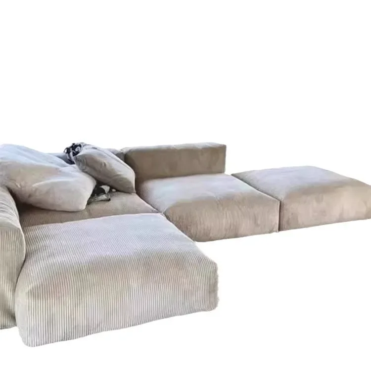 

Japanese-style wabi-sabi wind designer fabric tofu block hippo three people double left and right concubine module small