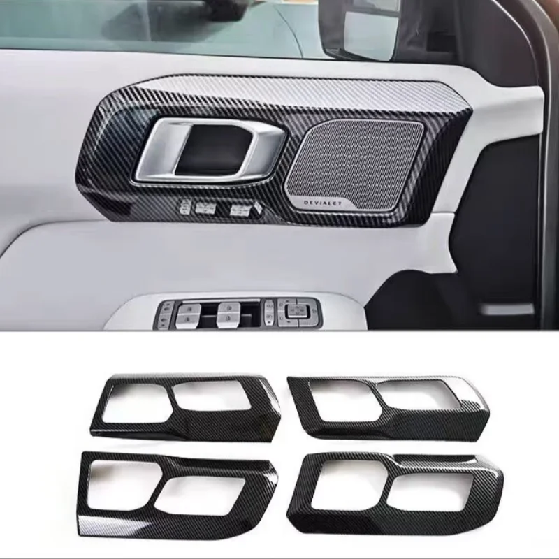 For BYD Equation Leopard Titanium 3 2025 Glass Lift Switch Protection Panel Frame Decoration Modification ABS Carbon Fiber Patte