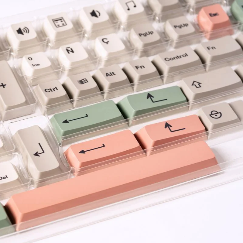 141 Keys 9009 Color Path Retro Cherry Profile Keycaps PBT Dye Sublimation for MX Switch Mechanical Keyboard Minimalism Keycap