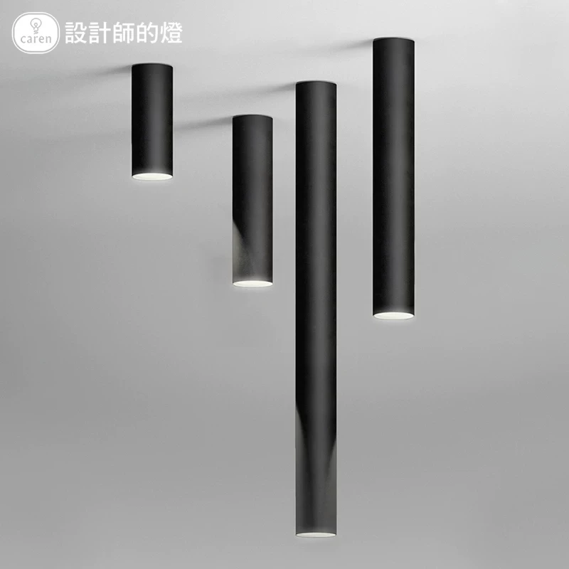 Simple and modern hallway lights, hallway entrance clothing store, LED ceiling mounted spotlights, cylindrical tube lights