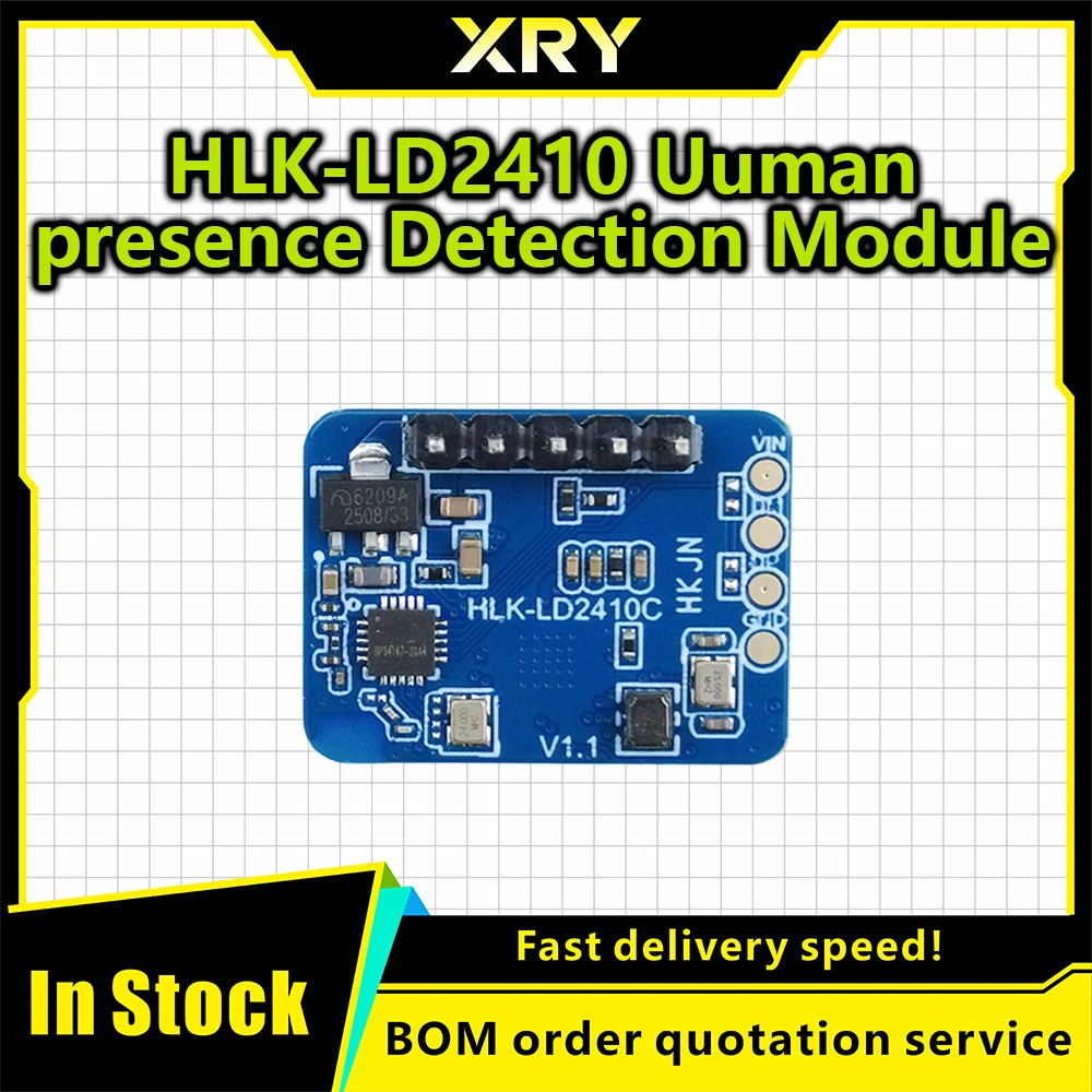 HLK-LD2410C 24G mmWave FMCW Radarowy Czujnik Obecności Człowieka z Falami Milimetrowymi 5M, Moduł Wykrywania Ruchu, Wysoka Czułość, Kabel — zdjęcie produktu 3