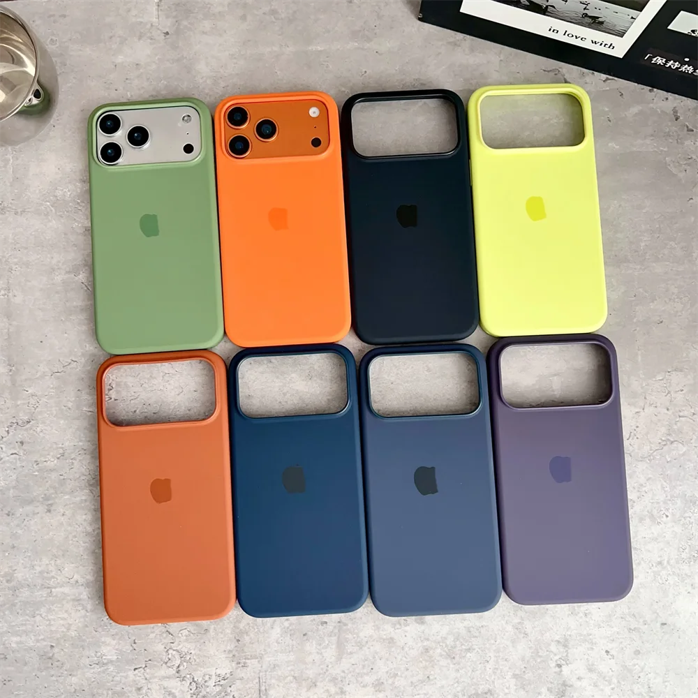 حافظة هاتف رسمية من السيليكون السائل الساخن لهاتف أبل لهاتف آيفون 17 Air 17 Pro 17 ProMax مقاومة للصدمات لـ Magsafe مع صندوق