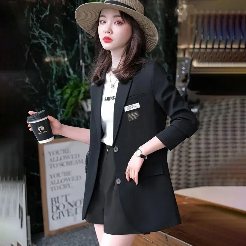 

Tiktok Net Red Small Suit Coat for Women New Popular Style Western Style Relaxed Korean Women's Casual Slim Solid Color Suit