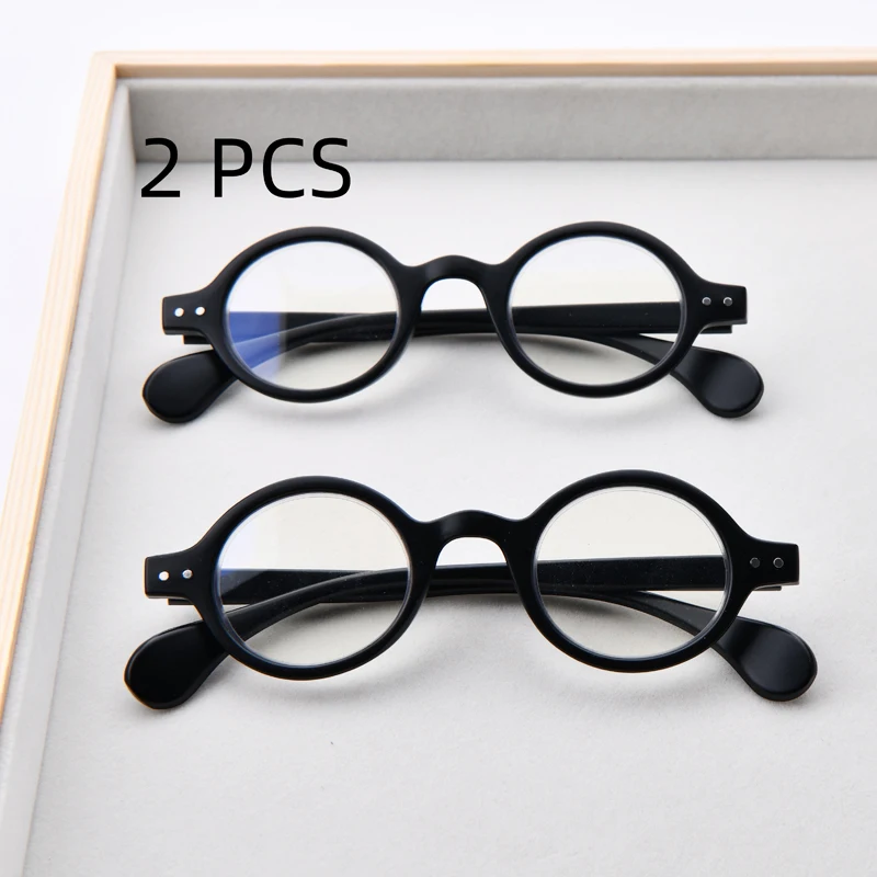 2PCS Anzug Mode Oval Lesebrille Bunte Anti Blau Licht Presbyopie Brille Für Frauen Männer 1,0 Bis + 4,0 – Detail 4