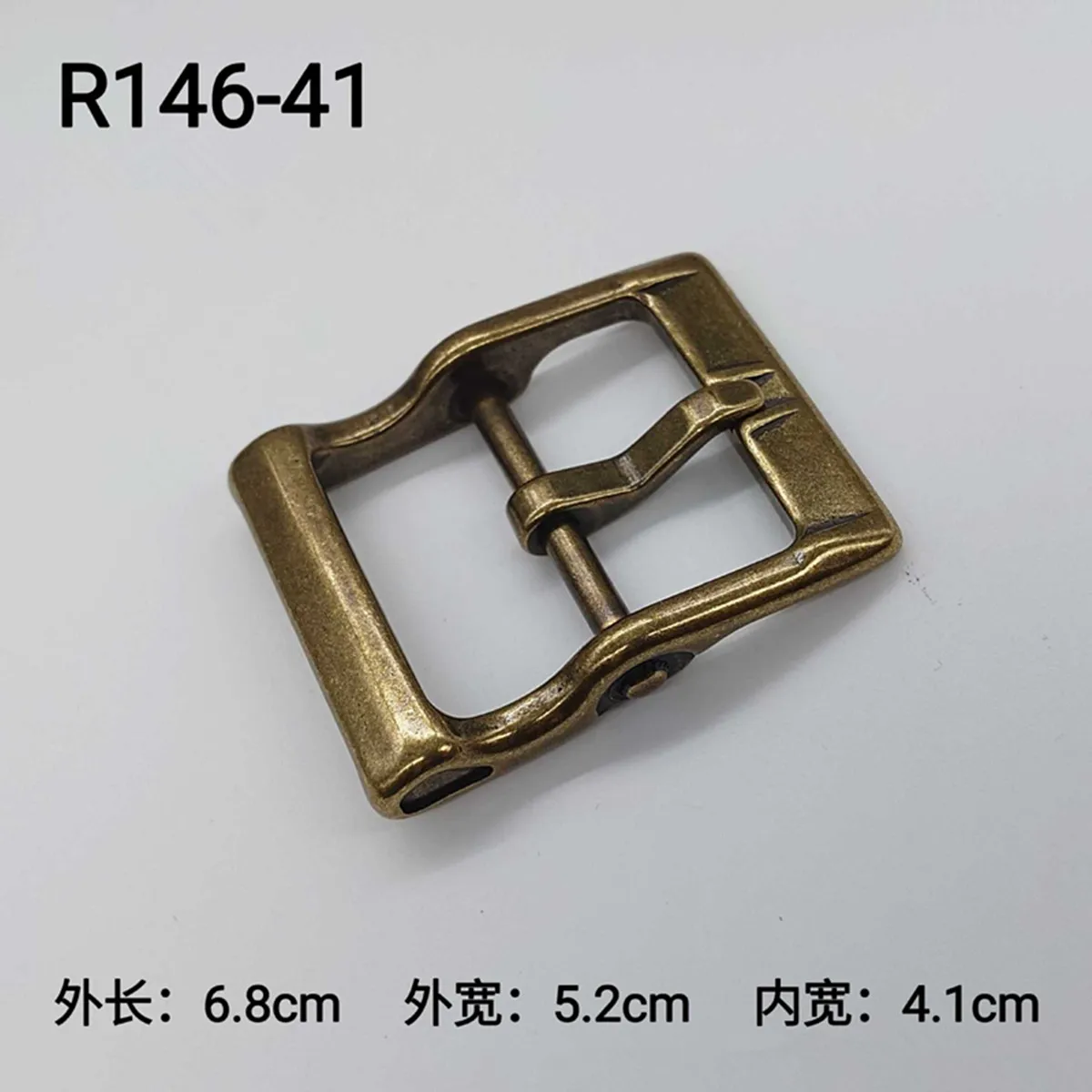 41mm Solid Brass Pure Copper Detachable Belt Buckle Industrial-Style Retro Pin Buckle for Fashion Accessories