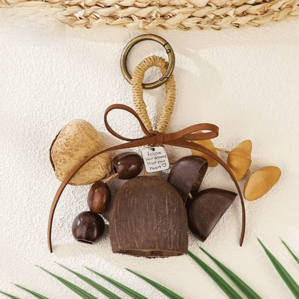 Natural Nut Shell Nut Shell Wind Chimes Hand Cranked DIY Wind Chimes Material Kit Yoga Meditation Natural Fruit Shell Bells Kit