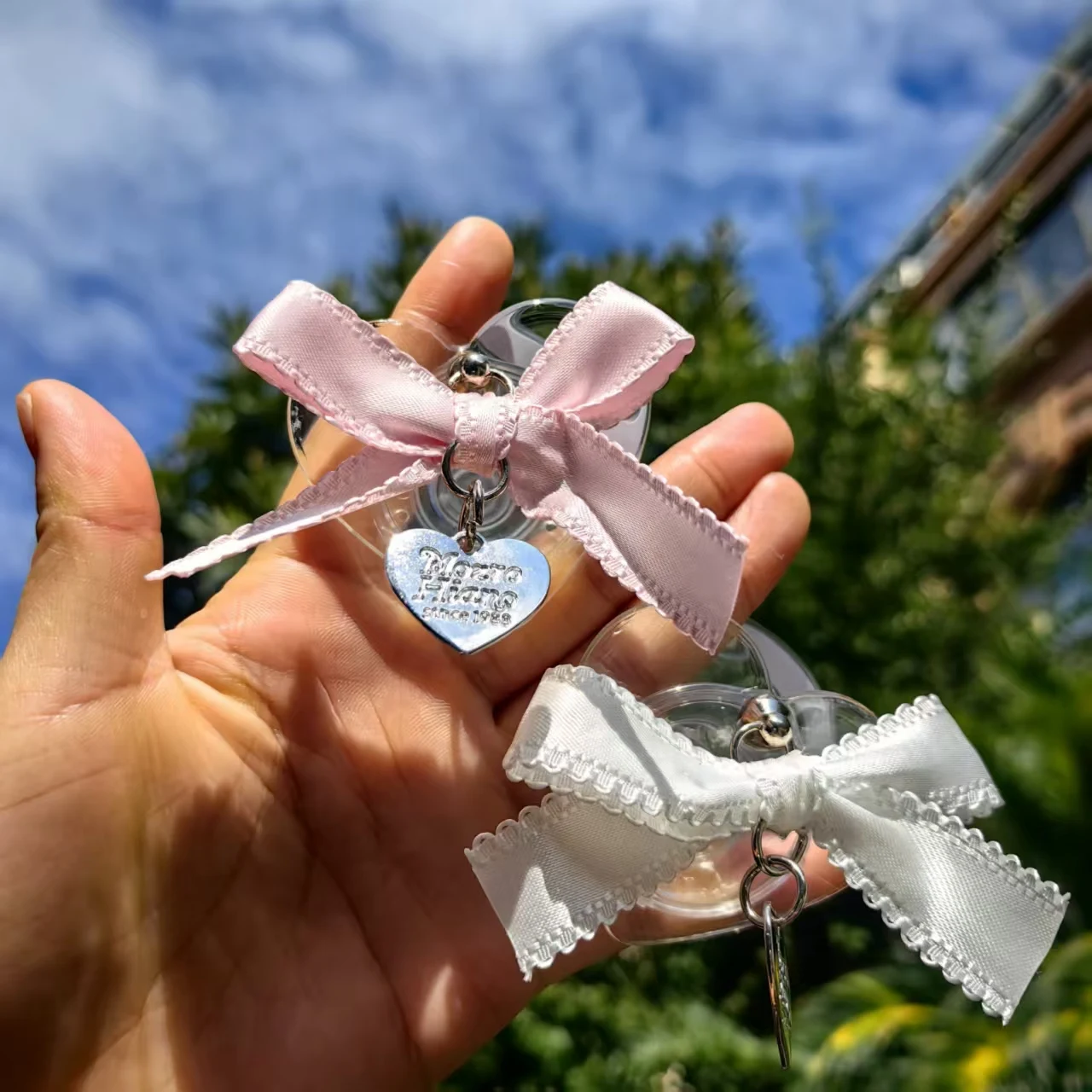 

BOHO Fabric Bowknot Pendant Love Heart Magnetic Holder Griptok for iPhone Samsung Universal Smart Tok Foldable Lazy Bracket