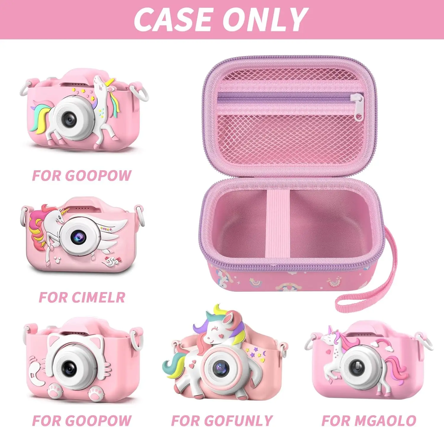 Kids Camera Case for Goopow/for Mgaolo/for CIMELR/for Seckton/for OZMI/for Dylanto Digital Camera Toys  Summer (Case only)