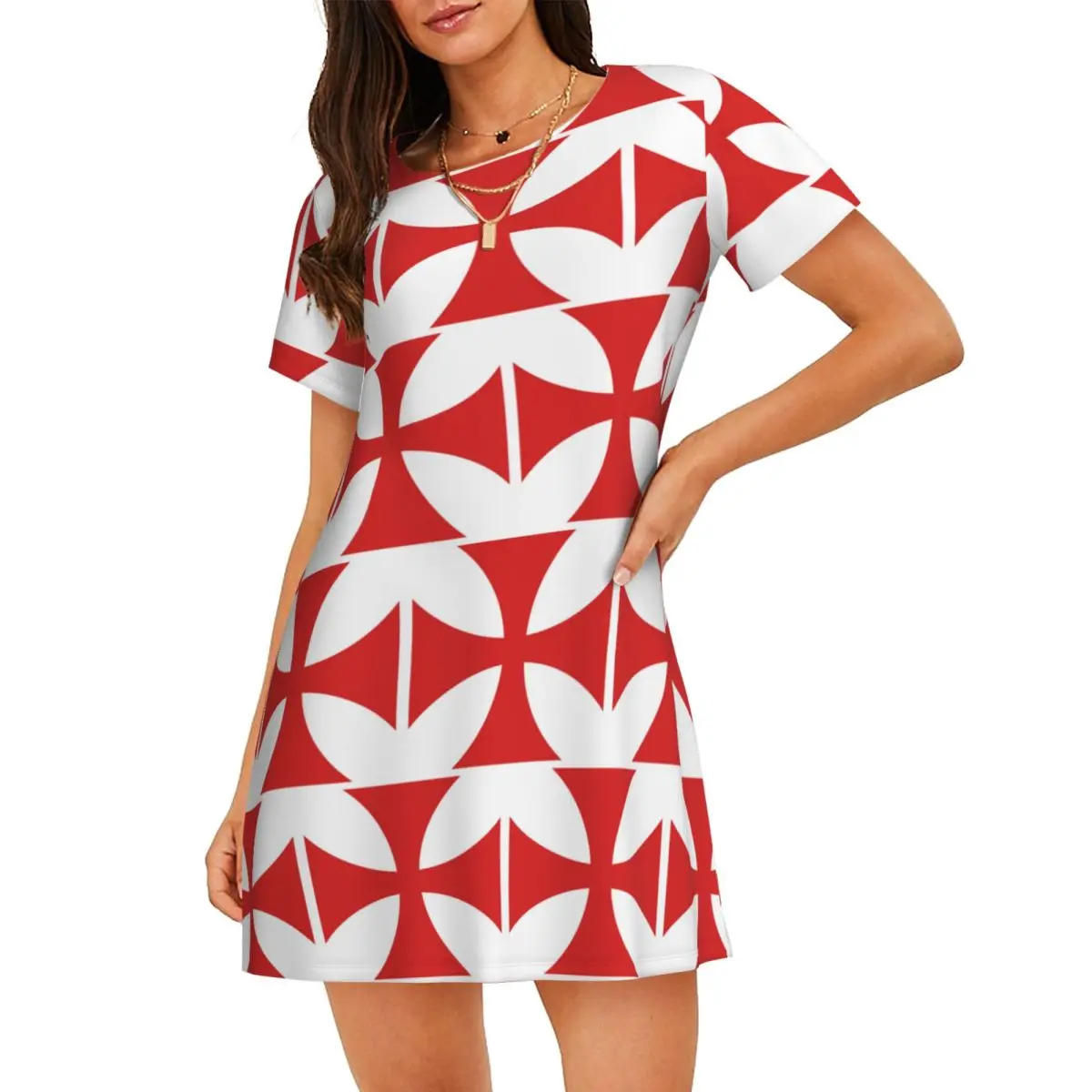 Templar Shield Cross Medieval Warrior Sword Short Sleeves Nightdress For Sleeping Women Short Sleeve Nightgowns Pajama Dress