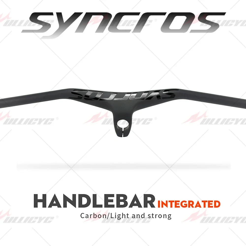 SYNCROS  Carbon  Integrated Cockpit  MTB Handlebars 28.6mm-17Degree  For Mountain Bike Handlebars lenght 660~800mm Bicycle Parts