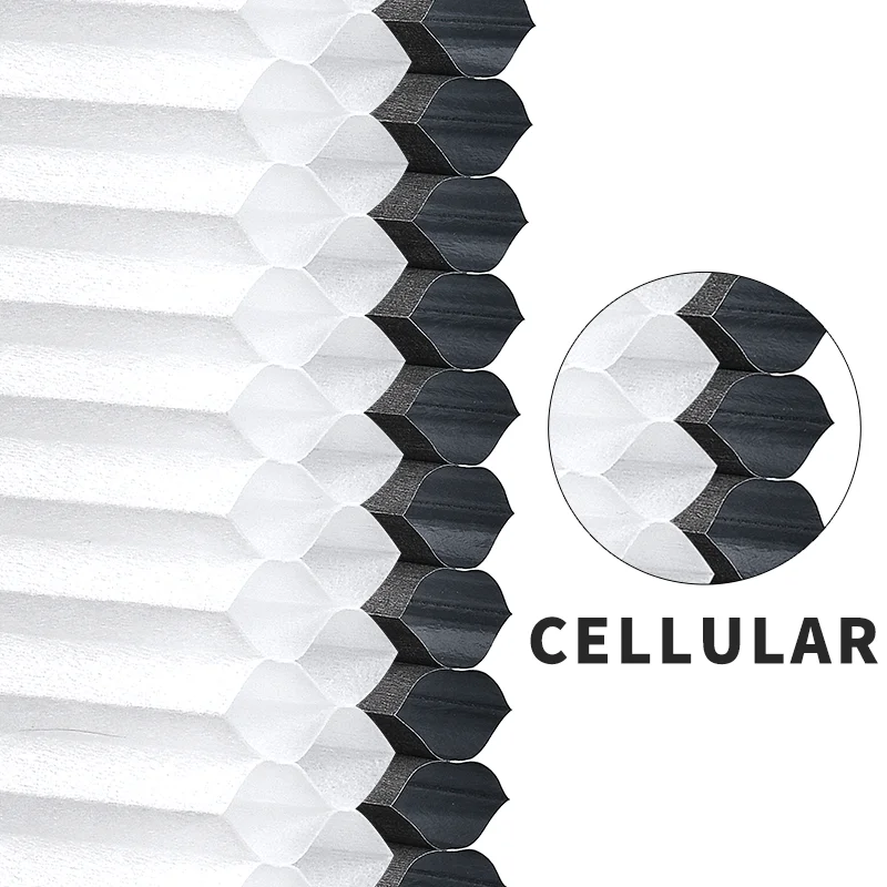 Sunshade Pleated Electric Fabric Honeycomb Blinds for Window Blackout Cordless Cellular Honeycomb Blinds