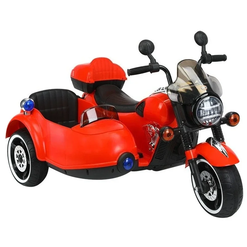 Electric motorcycle tricycle, children can sit, adults can charge, toy car share rental timing