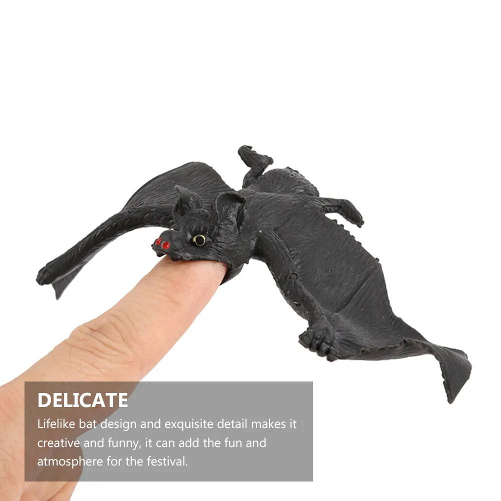 

4Pcs Simulation Bat Scary Prank Props Halloween April Fools Festival Haunted House Cosplay Decoration Artificial Bat Prop