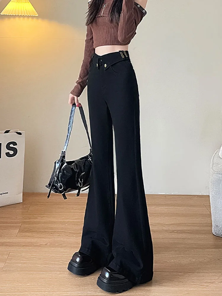 Hohe Taille Vintage Bootcut Jeans frauen Casual Taste Koreanische Mode Vaqueros Lose Retro Streetwear Breite Bein Denim Hosen