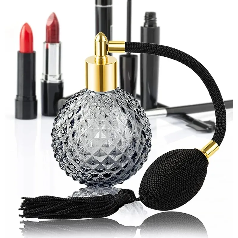 

Popular 100ml Vintage Refillable Perfume Bottle with Long Tassel High Quality Vintage Perfume Spray Bottle