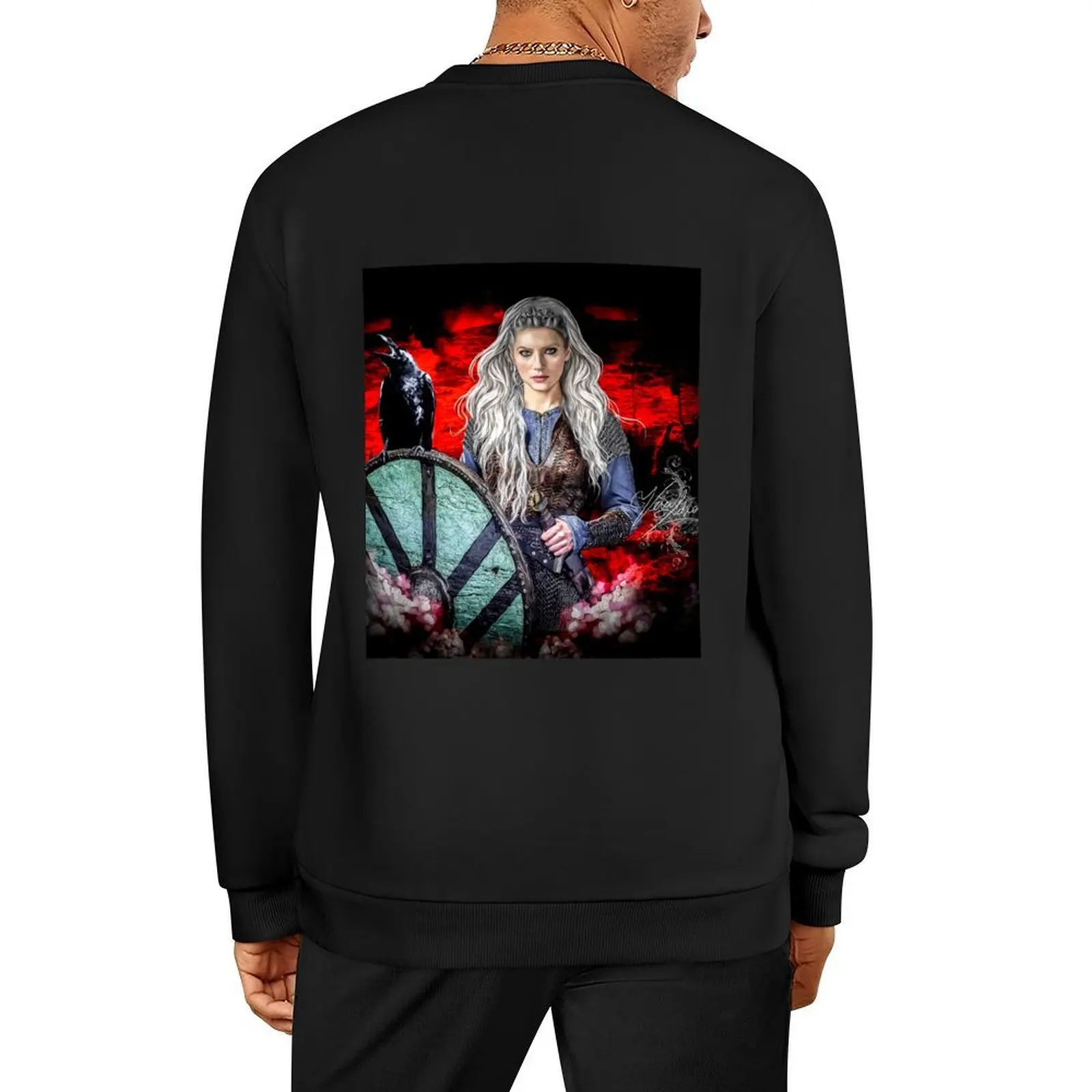Пуловер Queen Valkiria VKS, осенняя одежда, блузка, эстетичная одежда, футболки с рисунком, мужская толстовка в стиле аниме