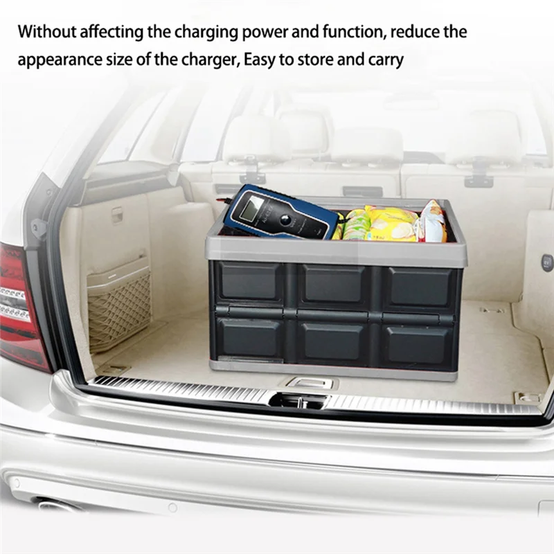 Полностью автоматическое интеллектуальное зарядное устройство 12 В, 6 А, портативное автомобильное зарядное устройство для мотоциклетного аккумулятора высокой мощности, прочное зарядное устройство европейского стандарта-ABJ