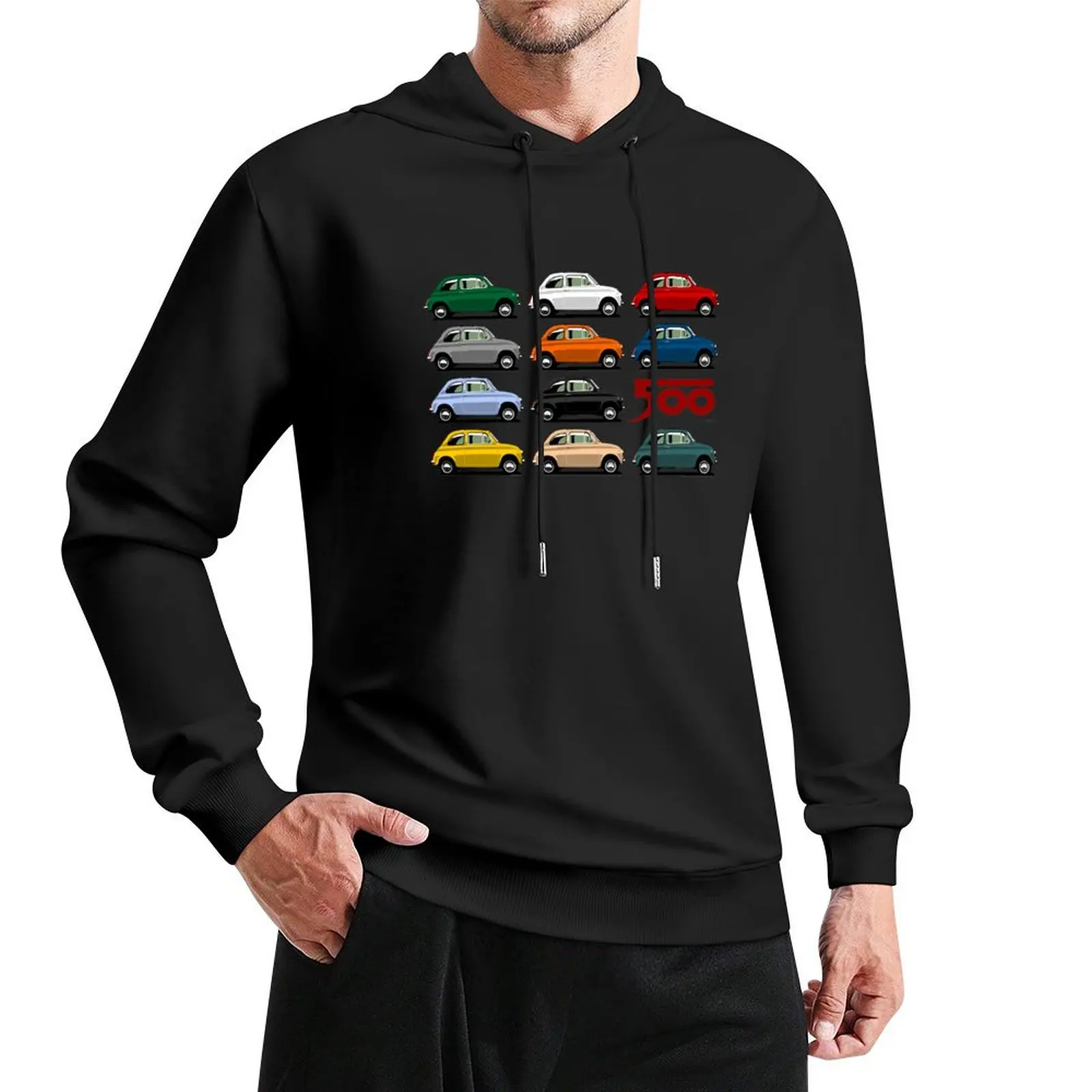 

Fiat 500 side view Pullover Hoodie korean clothes men's autumn clothes male clothes new hooded tee