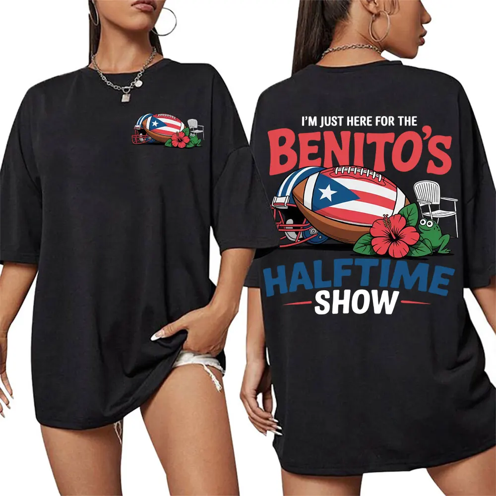 

Просто здесь для Benito Bowl Графическая футболка Bad Bunny Bowl Y2k Музыка Рэп Футболка Мужчины Женщины Мода Винтаж с коротким рукавом